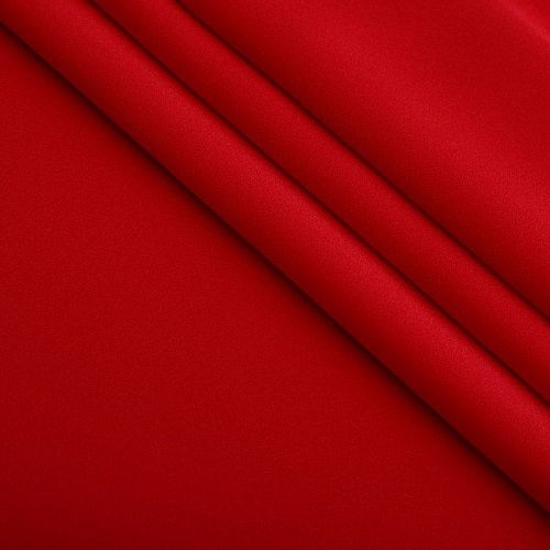 Креп 026-18690 алый однотонный