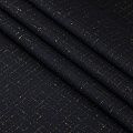 Ткань костюмная дублированная Yves Saint Laurent 025-16338 черный с люрексом