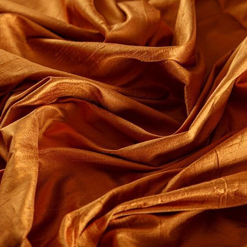 Дикий шелк 016-04837 жженый апельсин однотонный