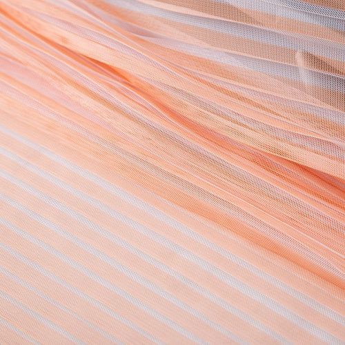 Сетка плиссе 050-20313 бело-персиковый