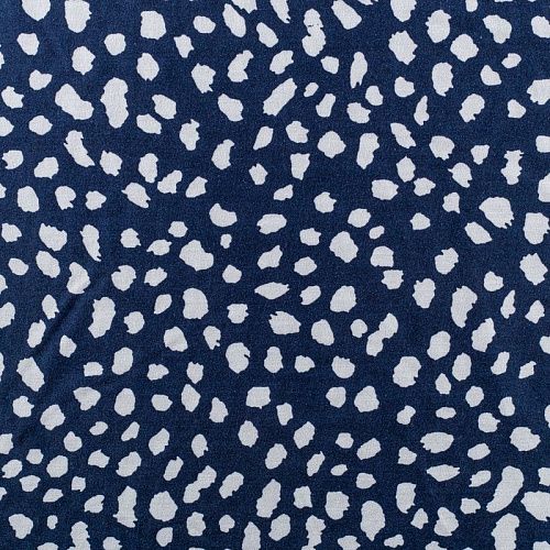 Штапель 069-01477 темно-синий принтованный