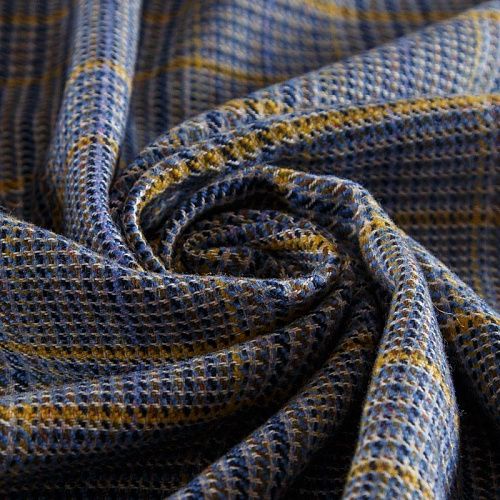 Ткань костюмная  025-14406 голубой принтованный