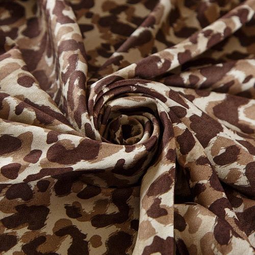 Вискоза 009-12330 песочно-коричневый принтованный