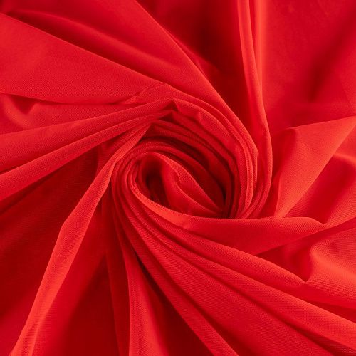 Сетка трикотажная К33-079 красный однотонный