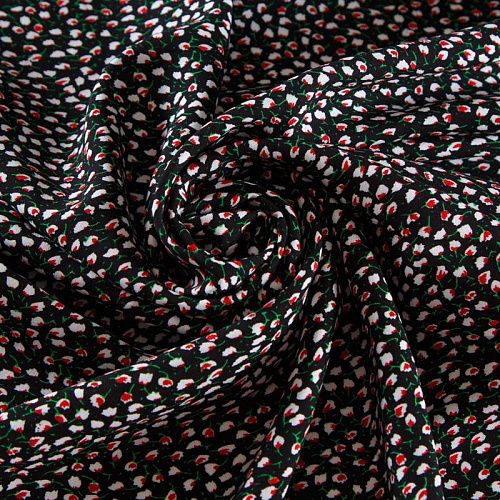 Штапель 069-12431 черный принтованный