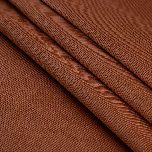 Вельвет стрейч 008-20769 медно-рыжий однотонный