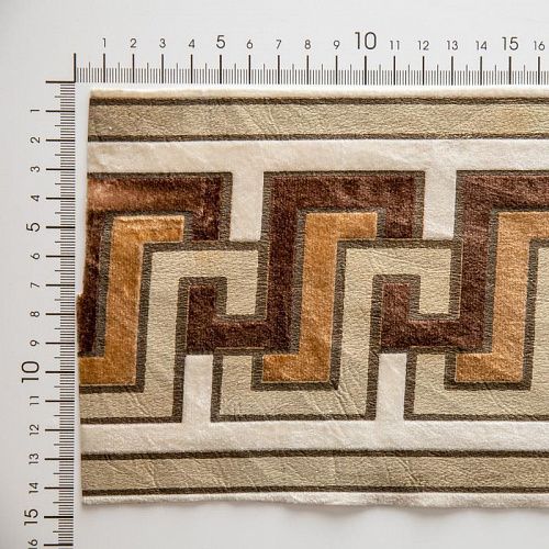 Бордюр велюровый 15 см 0000-357-104-023 молочный с меандром