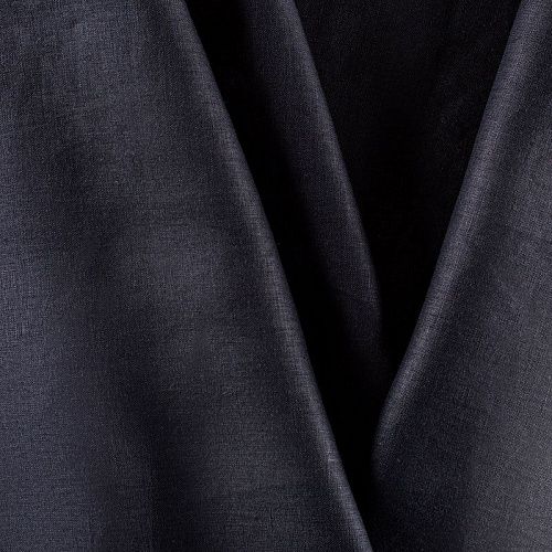 Лен-вискоза 035-01055 черный однотонный