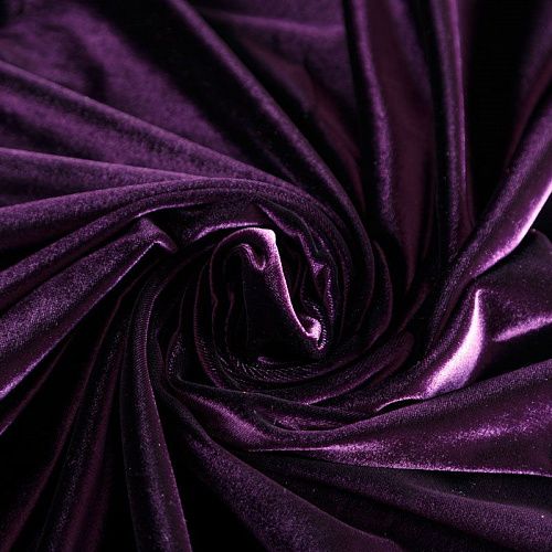 Бархат-лайкра 002-04101 пурпурный однотонный