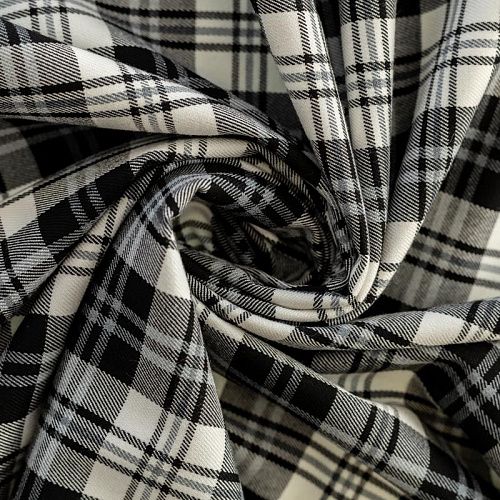 Ткань костюмная К19-095 белый принтованный