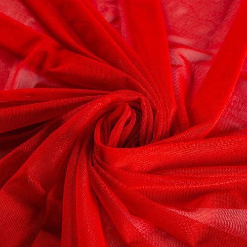 Сетка трикотажная 050-02089 красный однотонный