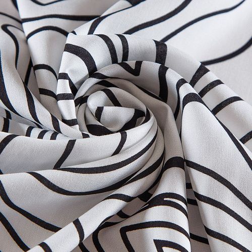 Штапель 069-17529 белый принтованный