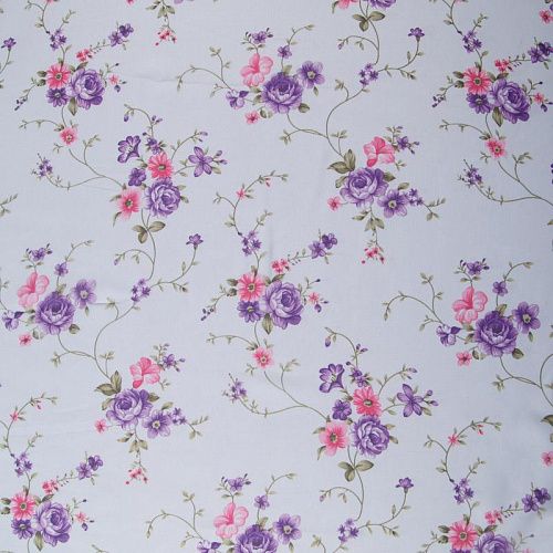 Тюль вуаль без утяжелителя 03-01-13787 белый принтованный