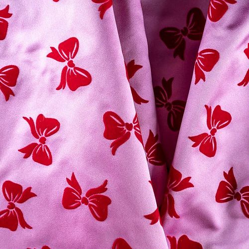 Тафта К36-192 фуксия принтованный