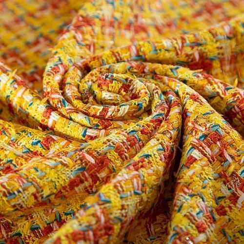 Твид 052-19639 желтый мультиколор