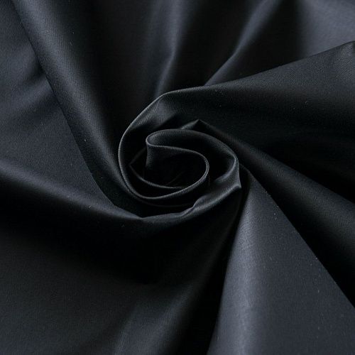 Ткань плащевая с пропиткой 042-11996 черный однотонный