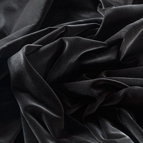 Бархат 002-06316 темно-серый хаки однотонный