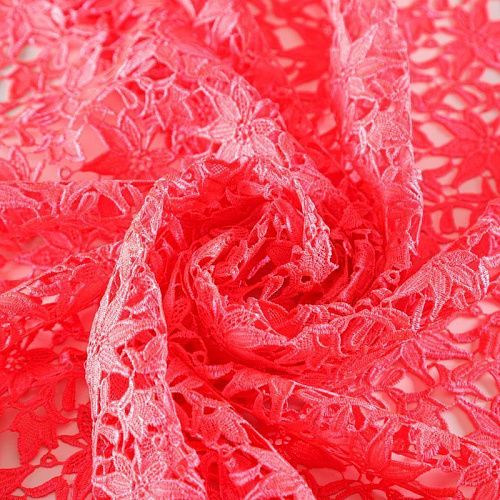 Гипюр-макраме К03-538 кораллово-розовый