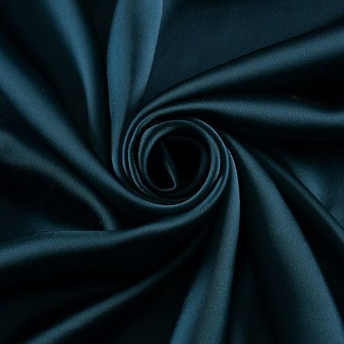 Сатин стрейч 001-11966 петроль однотонный