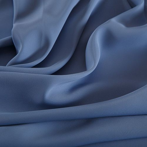 Креп 026-18678 пыльно-голубой однотонный