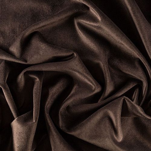 Ткань портьерная бархат 529-02-148 дымчатый кварц однотонный