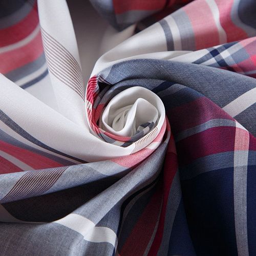 Лен натуральный 049-12437 белый принтованный