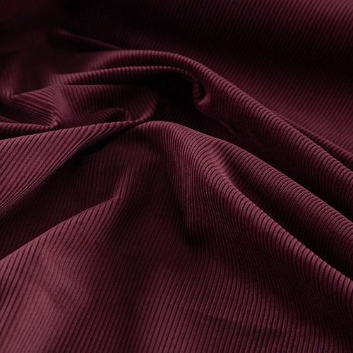 Вельвет стрейч 008-20778 бургунди однотонный