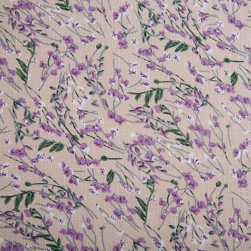 Лен-вискоза 035-13866 разбеленный персиковый принтованный