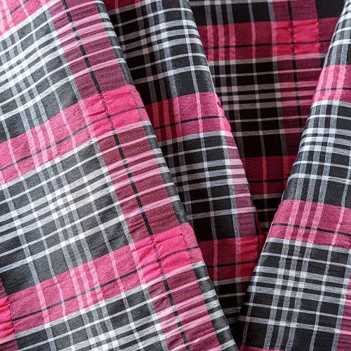 Ткань рубашечная 049-07955 фуксия принтованный