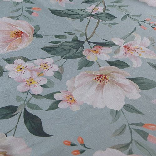 Ткань портьерная H-280 см 19-02-15869 мятно-бирюзовый принтованный