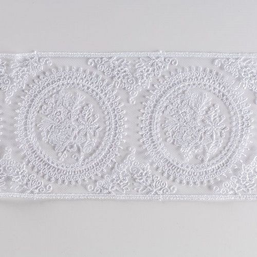 Кружево Gamma 93 мм сетка GKM-9301-001 белый