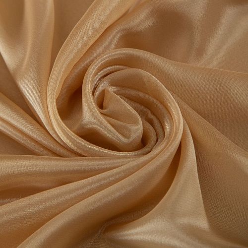 Перл шифон 068-19404 светло-карамельный однотонный
