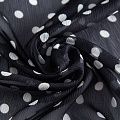 Шифон-жатка шелковый 068-20365 черный принтованный