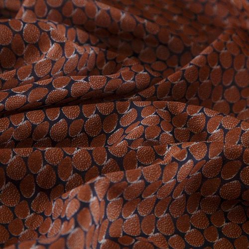 Батист 003-16106 темно-терракотовый принтованный