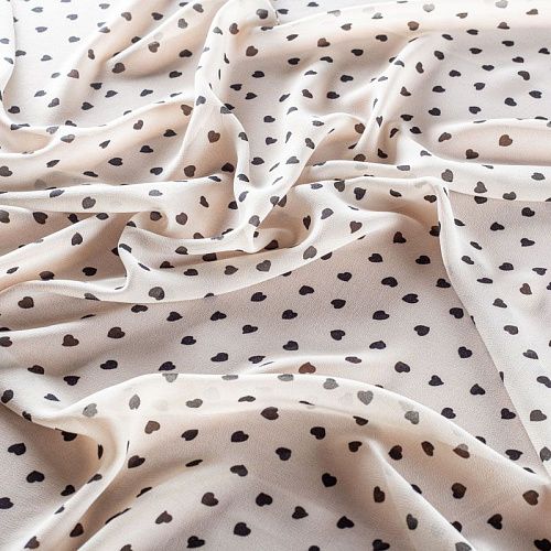 Креп-шифон 027-01428 светло-серый принтованный