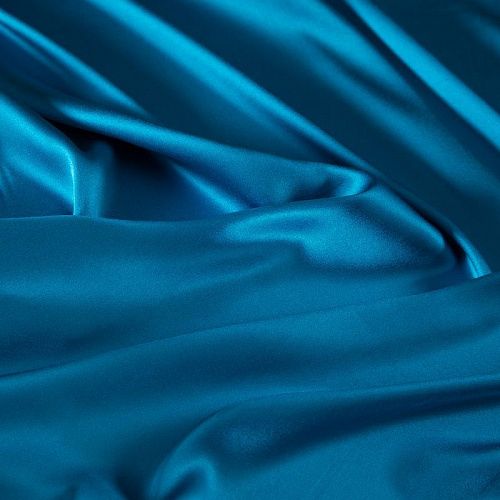 Шелк натуральный стрейч 064-20179 голубовато-бирюзовый