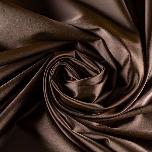 Атлас ватуссо К2-466 темный шоколад однотонный