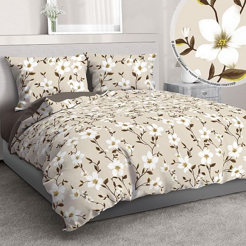 Перкаль ш.220 см 007-13852 светло-бежевый принтованный