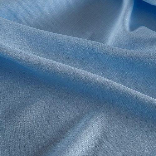 Лен-вискоза 035-17487 голубой однотонный