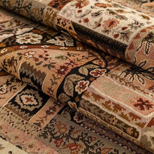 Гобелен гостиный 513-02-07 коричнево-серый печворк