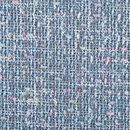 Твид шанель 052-05387 голубой мультиколор