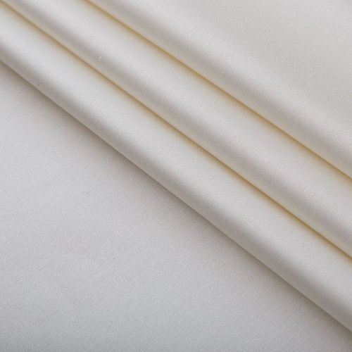 Сатин-коттон стрейч 063-17074 молочный однотонный
