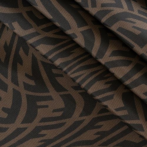 Ткань плащевая 042-11771 коричневый принтованный