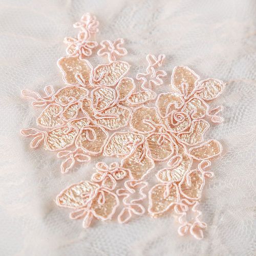 Гипюр К19-349 персиковый