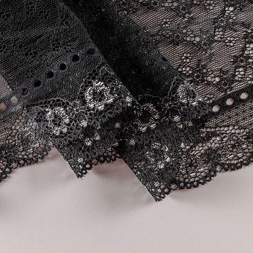 Кружево эластичное 130 мм Ф01-0269 черный