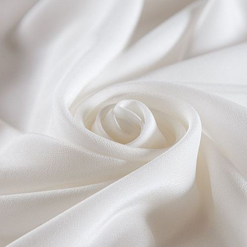 Крепдешин шелковый 028-15066 айвори однотонный