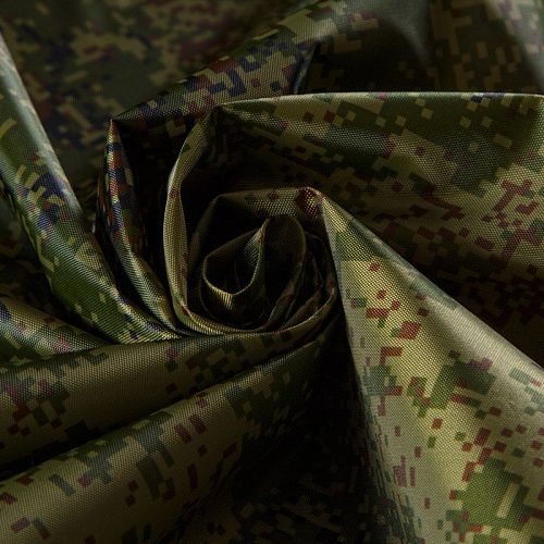 Ткань плащевая оксфорд 042-13239 зеленый принтованный