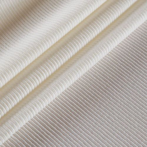 Трикотаж-лапша 056-17140 сливочный однотонный