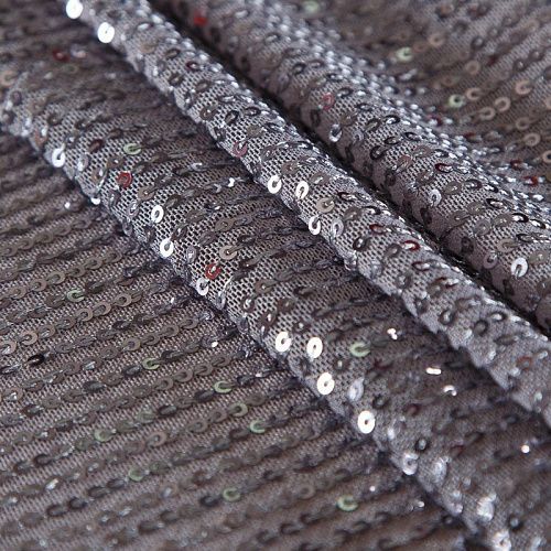 Пайетки на сетке 055-17902 серый