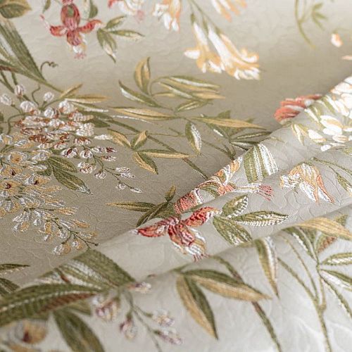 Ткань портьерная жаккард Т309-02-03 молочный